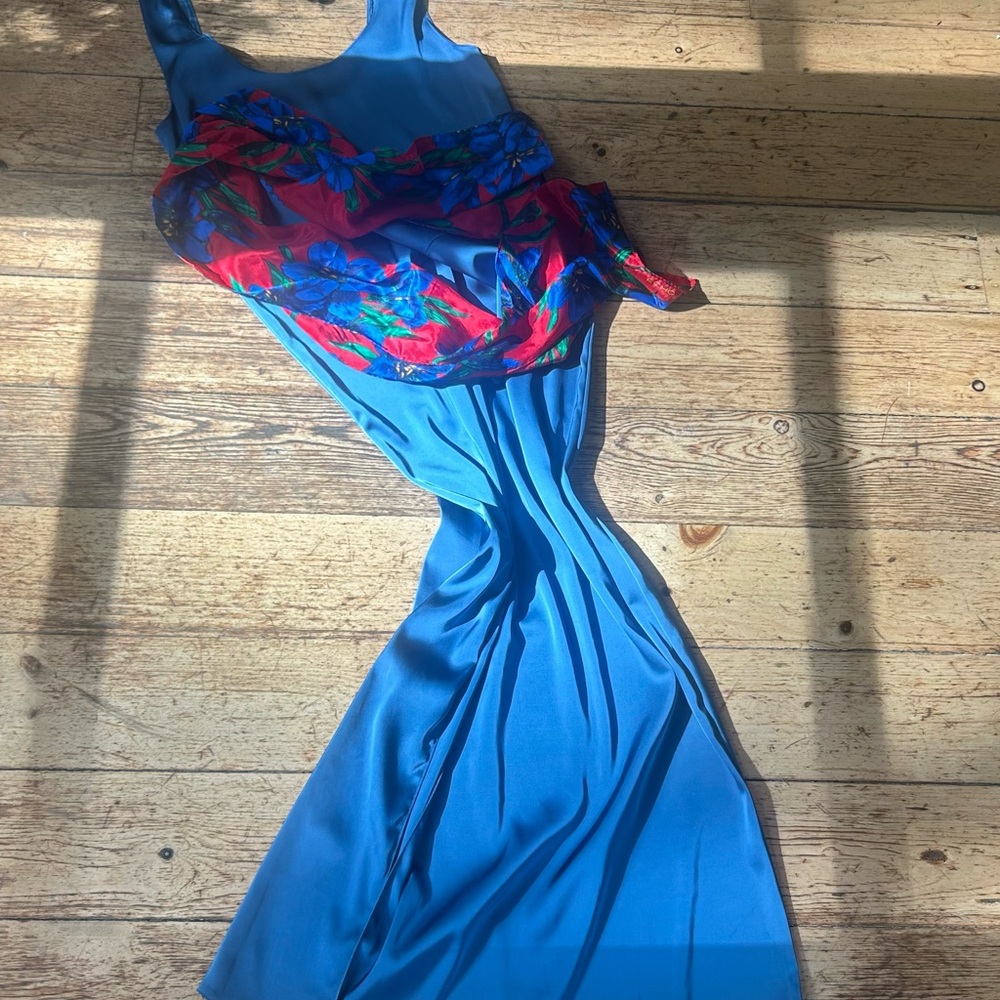 Floral Blue Maxi Dress